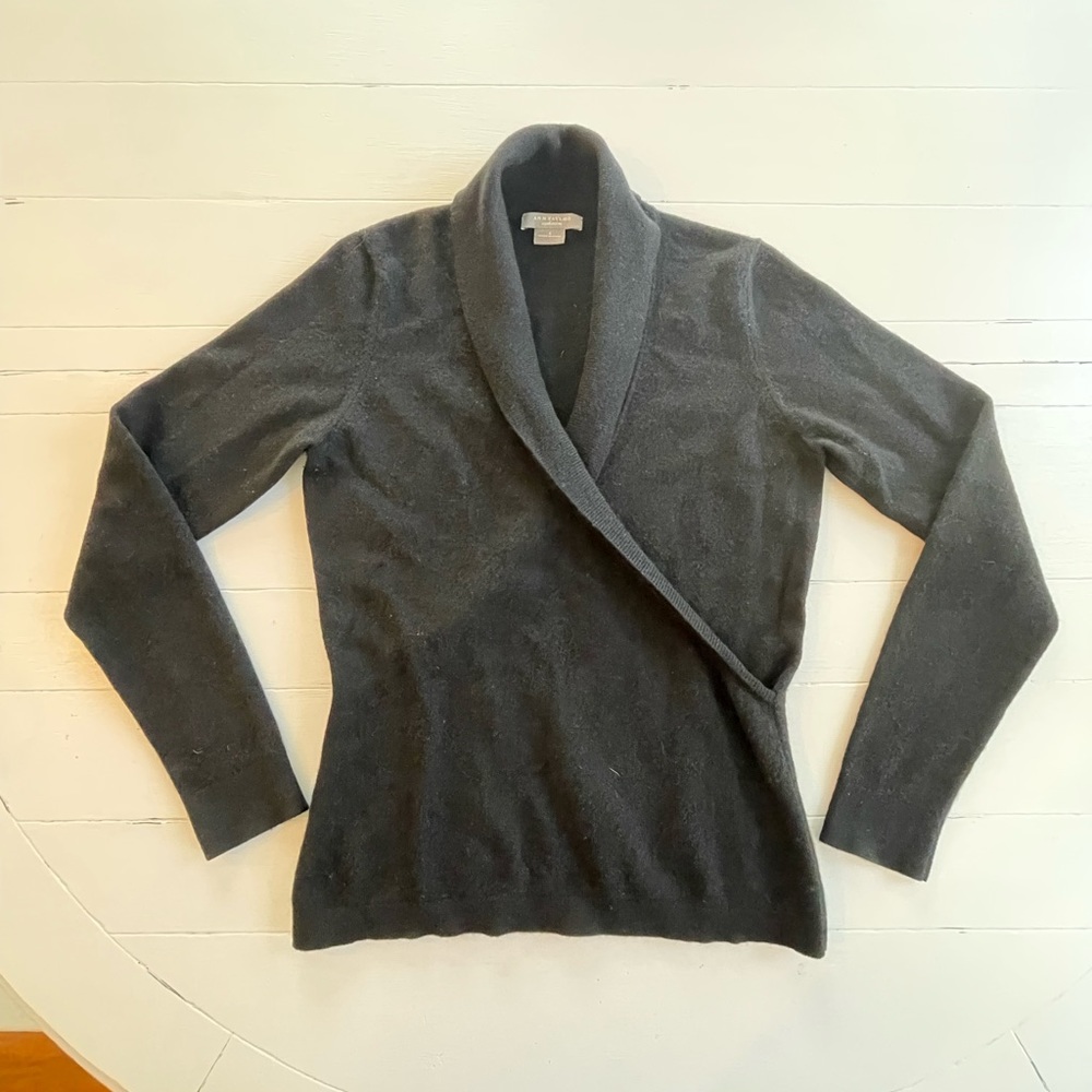 Ann Taylor cashmere wrap sweater